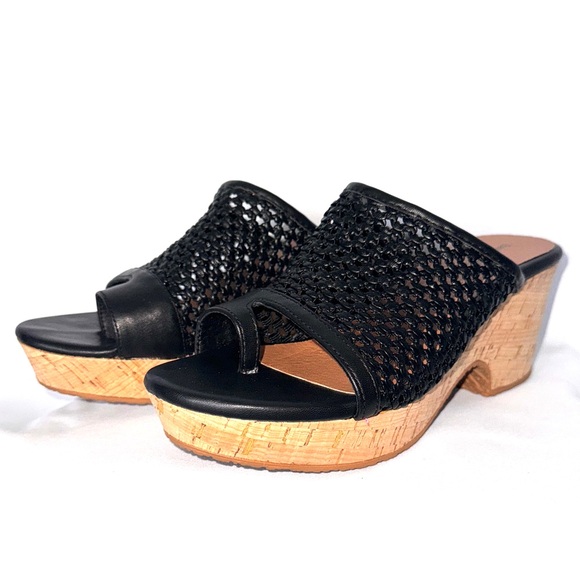 BareTraps Shoes - BareTraps Bethie Black Wedge Sandal 8